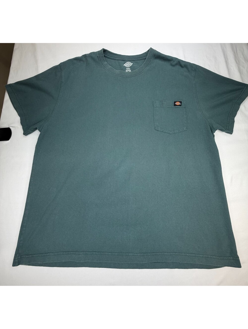 Dickies Men's T-Shirt Short Sleeve Crew Neck Chest Pocket Solid Size 2XL Green